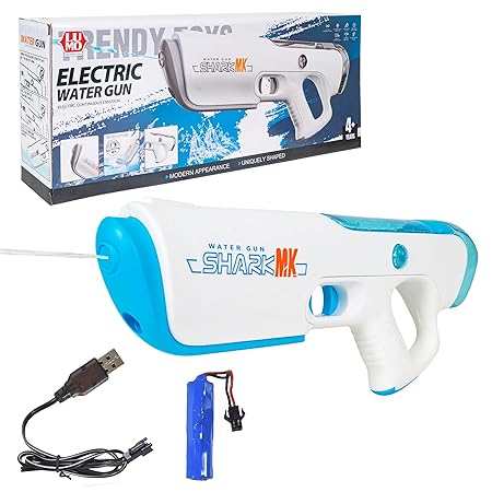 Water Gun Toy for Kids, Continuous Water Emission with Automatic Water Absorption, Strong Water Beam, USB Rechargeable