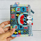 3D Dog Print Kids Wallet for Girls Boys | Trifold Canvas Wallet for Kids