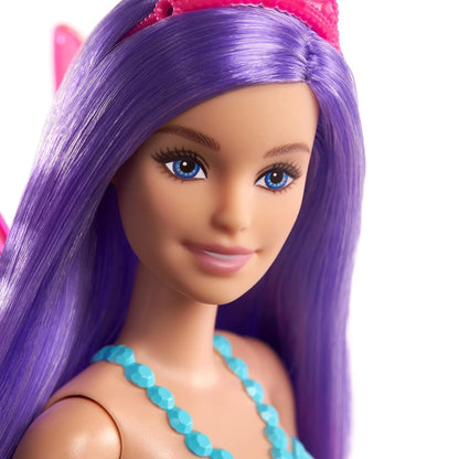 Dreamtopia Fairy Doll (11.5-in, Purple Hair) Wearing Skirt, Clip-On Wings & Tiara