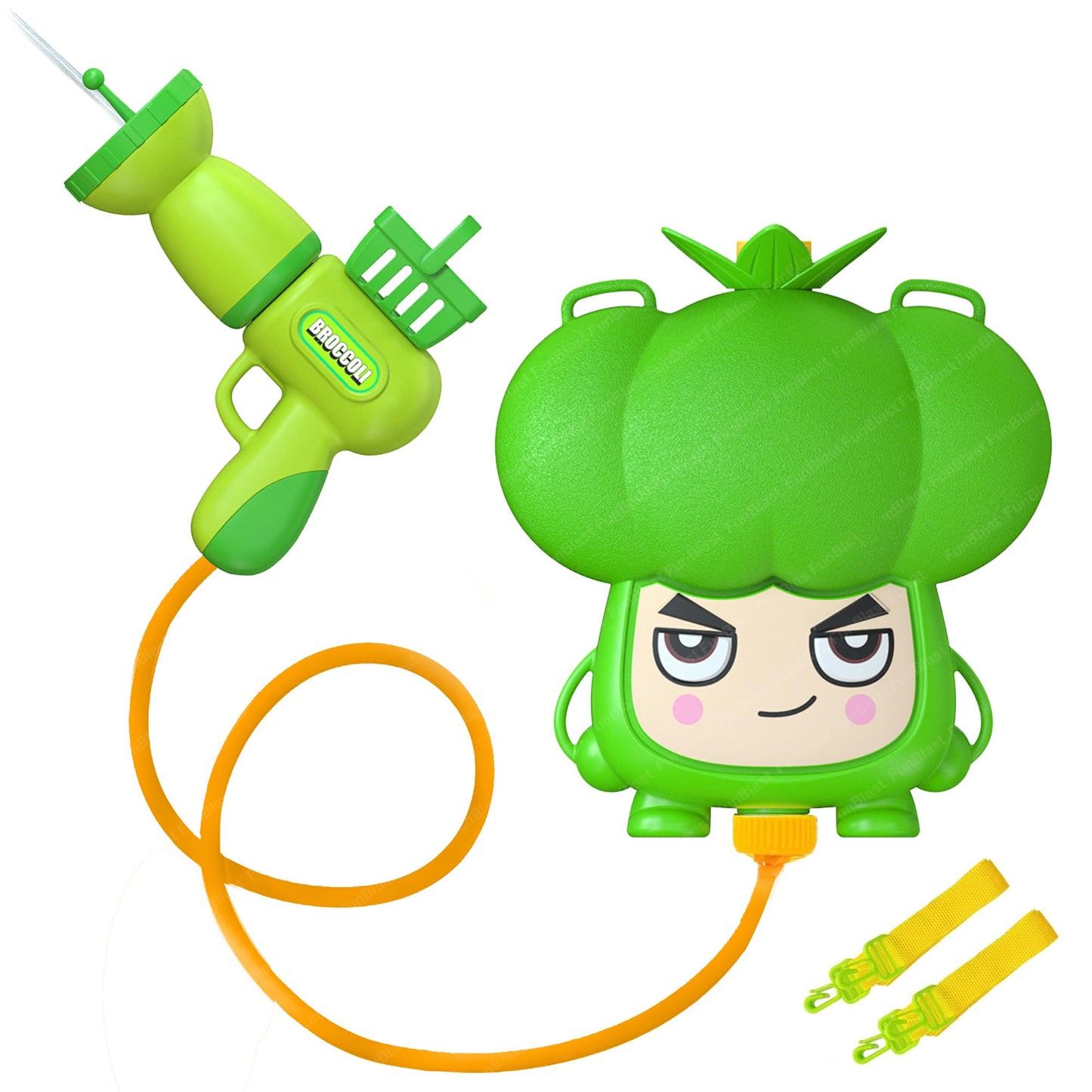 Vegetables Holi Pichkari for Kids - High Pressure Bagpack Water Gun Toy with Water Tank, Pichkari for Kids