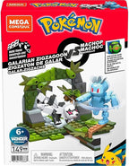 Mega Construx Pokemon Machop Vs. Galarian Zigzagoon Construction Set, Building Toys