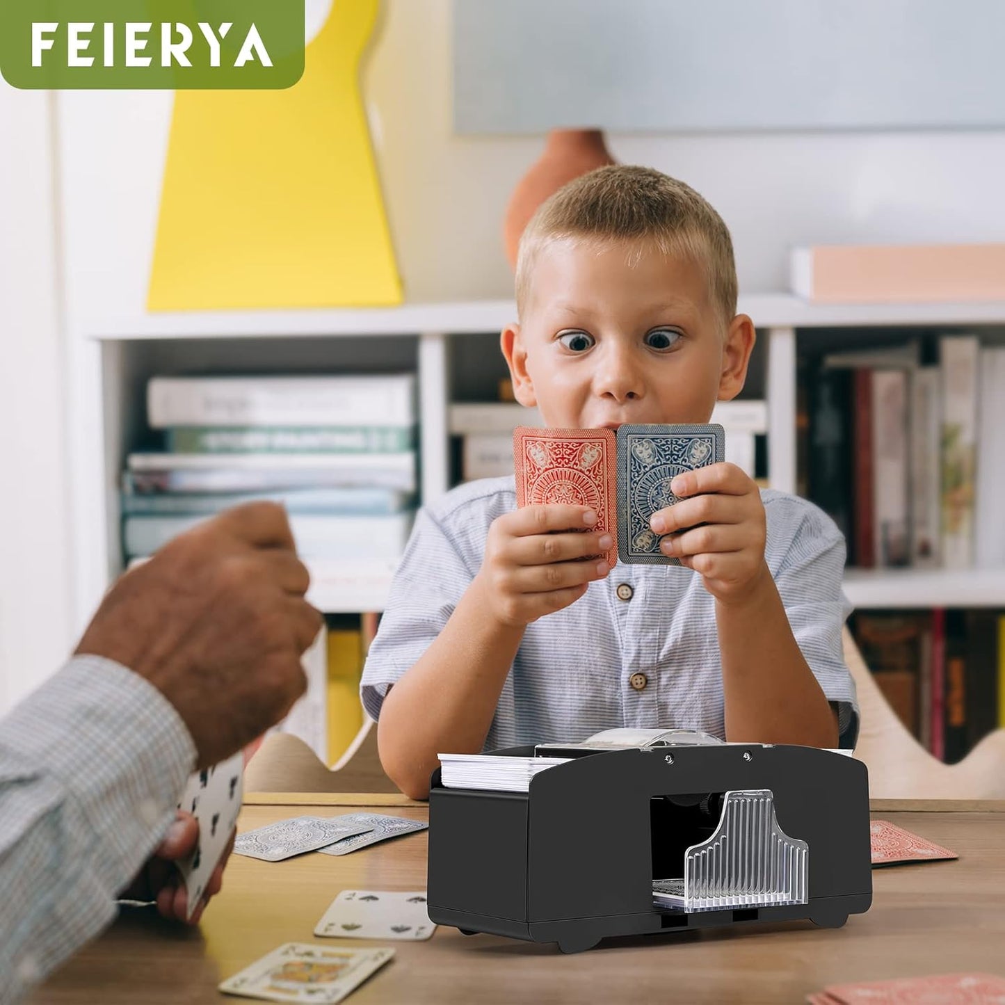 Battery Operated Automatic Card Shuffler 2 Deck,Playing Card Shuffler for Home Card Game,Travel