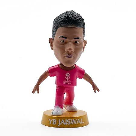 Cricket Icons Action Figure Yashasvi Jaiswal Rajasthan Royal Collectible Miniature, IPL Edition with 360° Rotatable Head, RR Cricket Player for Fans &...