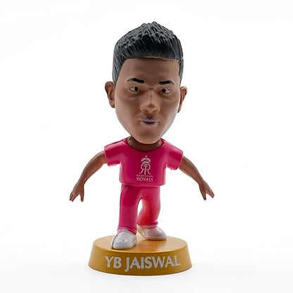 Cricket Icons Action Figure Yashasvi Jaiswal Rajasthan Royal Collectible Miniature, IPL Edition with 360° Rotatable Head, RR Cricket Player for Fans &...