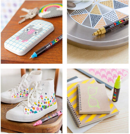 POSCA 5M 1.8-2.5mm Markers (8 Colors- 8 Pcs)