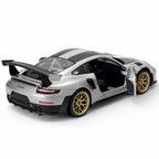 MSZ Porsche 911 GT2 RS 1:32 Scale Diecast Metal Model Car with Lights & Sound, Openable Doors, Officially Licensed Collectible Toy Car