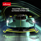 RASTAR RC Car 1/14 Scale Aston Martin Valkyrie AMR Pro Remote Control Car, Sparkling Green, Dual Speed, Working Lights, Manual Doors, Gull Wing Doors, Boys and Adults
