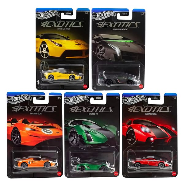 2026 Hot Wheels Exotics Silver Series Set Of 5 imported