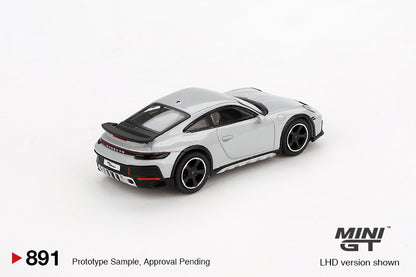 MINI GT Porsche 911 Dakar Ice Gray Metallic