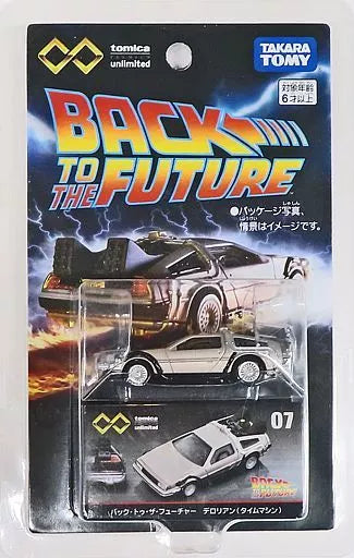 Minicar Delorean Time Machine (Silver) "Back to the Future" Tomica Premium unlimited 07