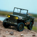 JJRC C8815 RTR 1/10 4WD RC Willys Military Truck – Rock Crawler with Metal Frame & LED Lights