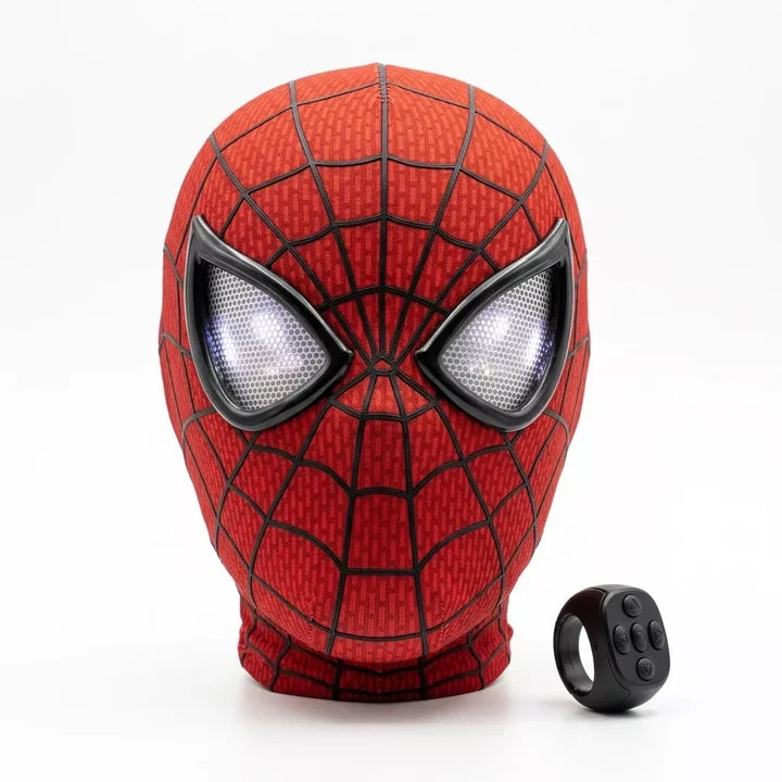 Spider-Man LED Mask with Ring Controller | USB Rechargeable Light-Up Eye Mask