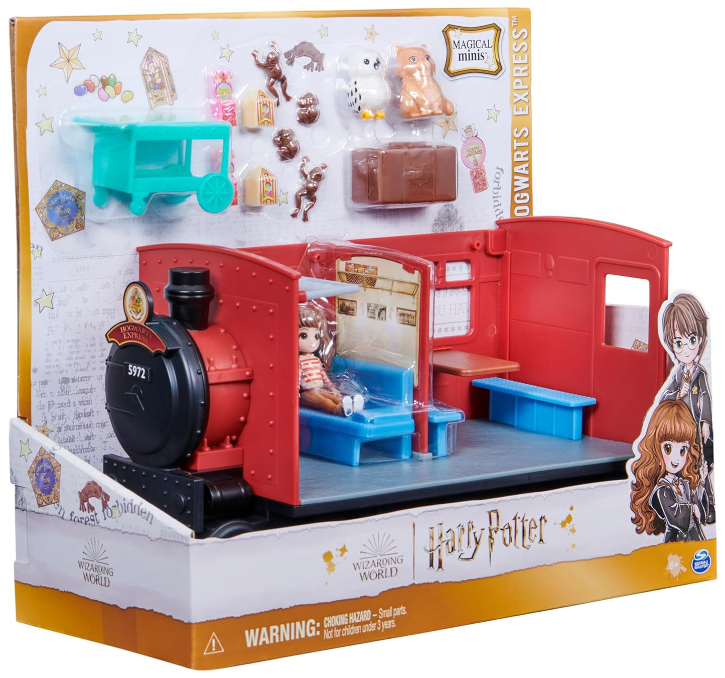 Wizarding World Harry Potter Hogwarts Express Train Playset with Hermione Granger and Harry Potter Collectible Figures and Accessories