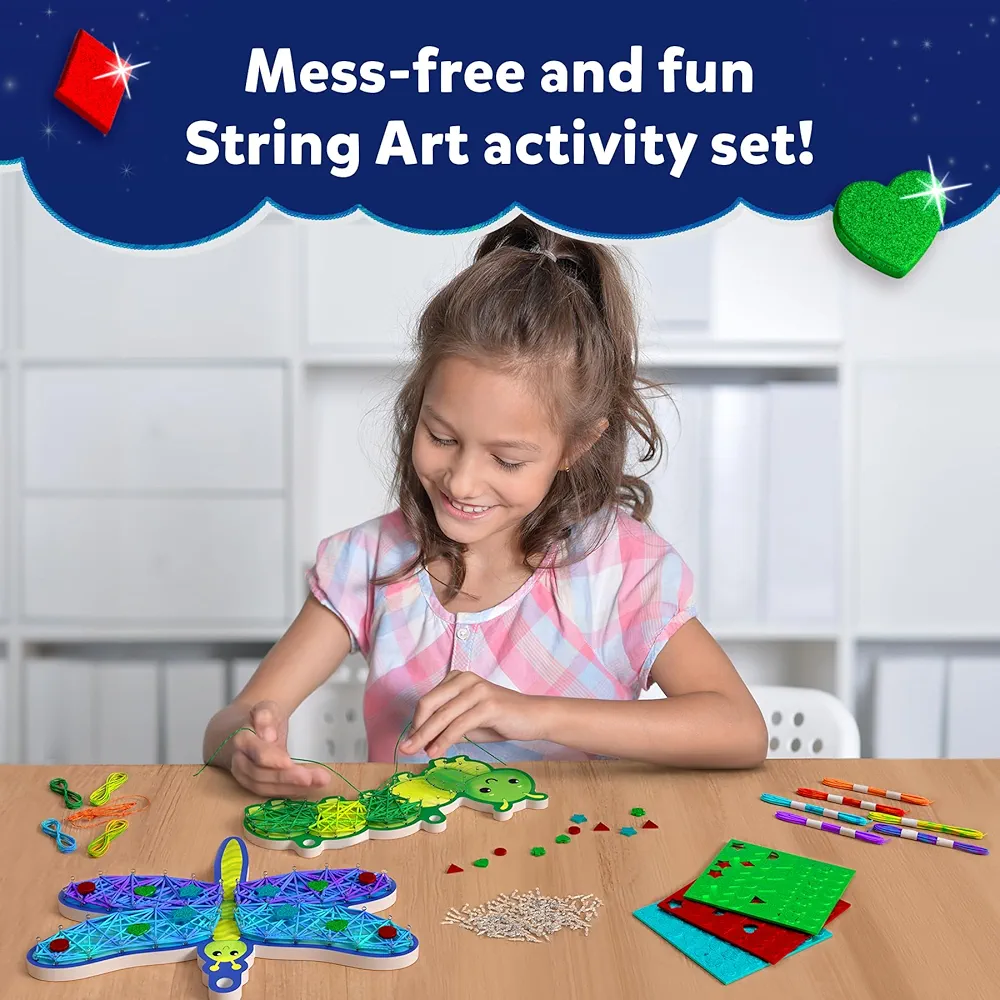 SkillMatics Super Strings: Bugs & Butterflies | Mess-Free String Art