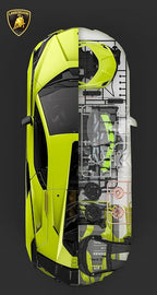 RASTAR RC Car Kits to Build, 1/18 Lamborghini Sian Supercar Assembly Building Kit with Remote Controller, 72PCs, STEM Kits for Kids and Adult, Ages 8+, Green