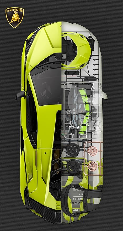 RASTAR RC Car Kits to Build, 1/18 Lamborghini Sian Supercar Assembly Building Kit with Remote Controller, 72PCs, STEM Kits for Kids and Adult, Ages 8+, Green