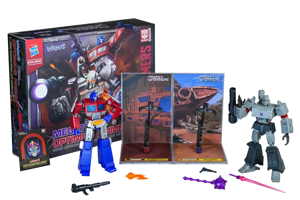Transformers Authentics by YoloPark,20cm Advanced Model kit (Optimus Prime & Megatron Combo Set), 22 Parts to Assemble, Assemble and Collect, Great...
