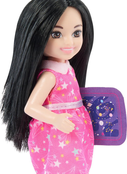 Barbie Toys, Chelsea Doll & Accessories Astronomer Set, Career Brunette Small Doll with
