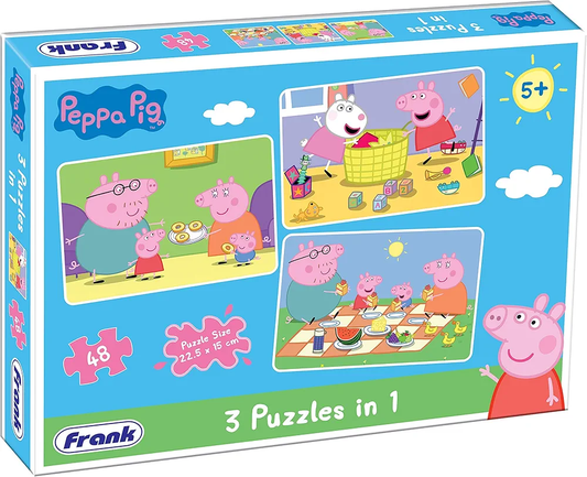 Frank Peppa Pig (66 Pieces) Round Jigsaw Puzzle