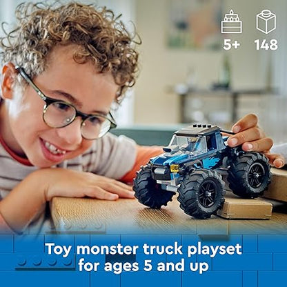 LEGO City Blue Monster Truck Off-Road Toy Playset for Ages 5 Plus 60402