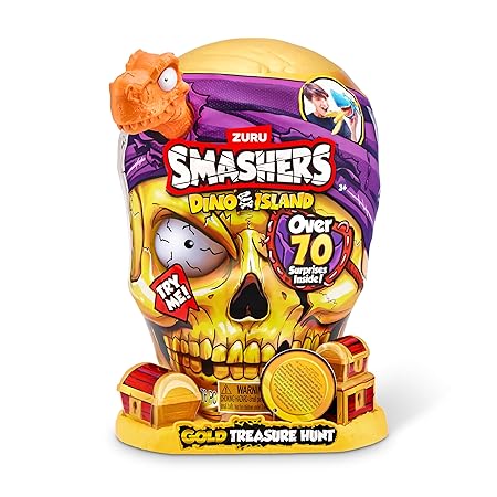 Smashers Dino Island Gold Treasure Hunt (Orange) by ZURU - Interactive Collectable Treasure Hunt Themed Toy