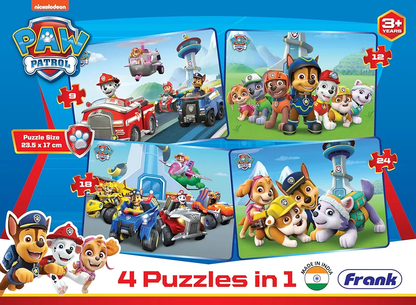 Frank Paw Patrol - A Set of 4 Jigsaw Puzzle