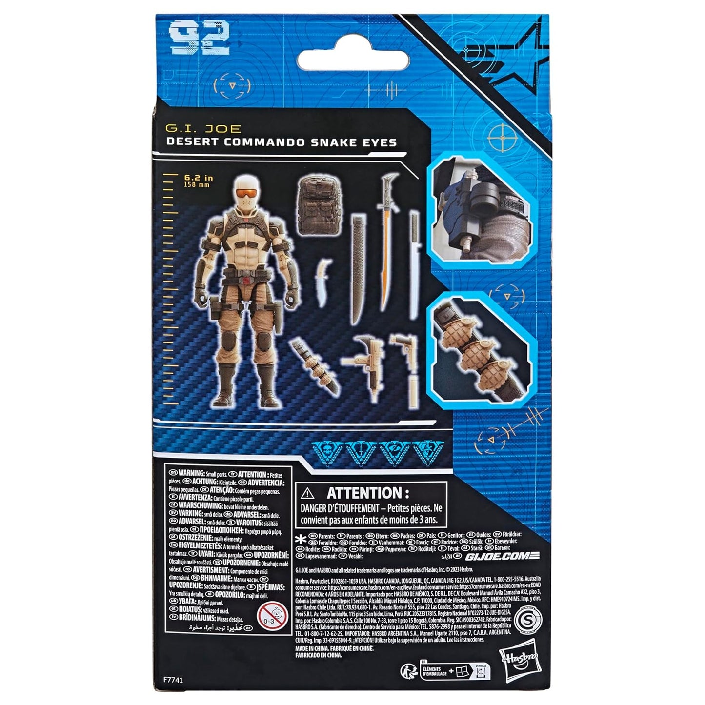 G.I. Joe Classified Series Desert Commando Snake Eyes, Collectible G.I. Joe Action Figures, 92, 6-Inch Action Figures for Boys & Girls, with 9 Accessories