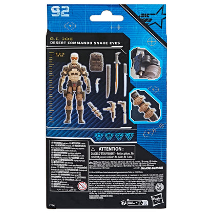 G.I. Joe Classified Series Desert Commando Snake Eyes, Collectible G.I. Joe Action Figures, 92, 6-Inch Action Figures for Boys & Girls, with 9 Accessories