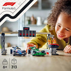 LEGO City F1 Grid with VCARB & Sauber Race Cars Toy Vehicle Set 60474 Building Blocks Toys for 6+ Gift for Boys and Girls