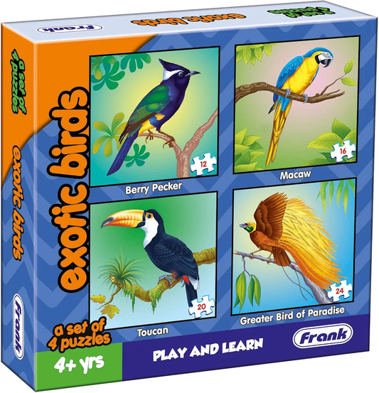 Frank Exotic Birds Animal Kingdom - A Set of 4 Jigsaw Puzzle