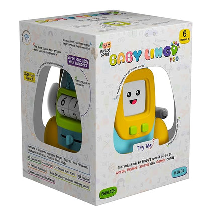 Baby Lingo Pro, Montessori Games, Multilingual Toy, Screen-Free Quiz Games, Vocabulary Building, Interactive Educational Toy for 1 to 5 Year Old Kids. English - Hindi - Marathi