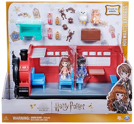 Wizarding World Harry Potter Hogwarts Express Train Playset with Hermione Granger and Harry Potter Collectible Figures and Accessories