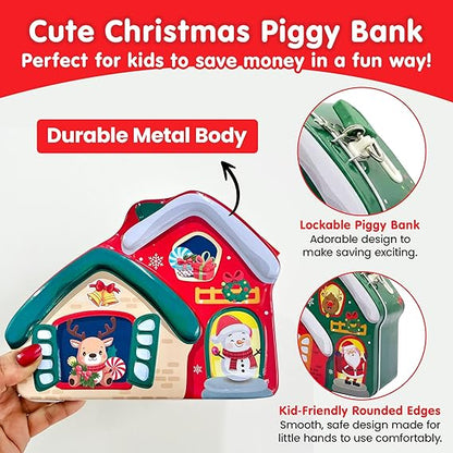 Santa Design Coin Storage Box for Kids