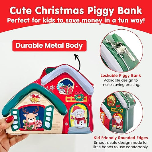 Santa Design Coin Storage Box for Kids