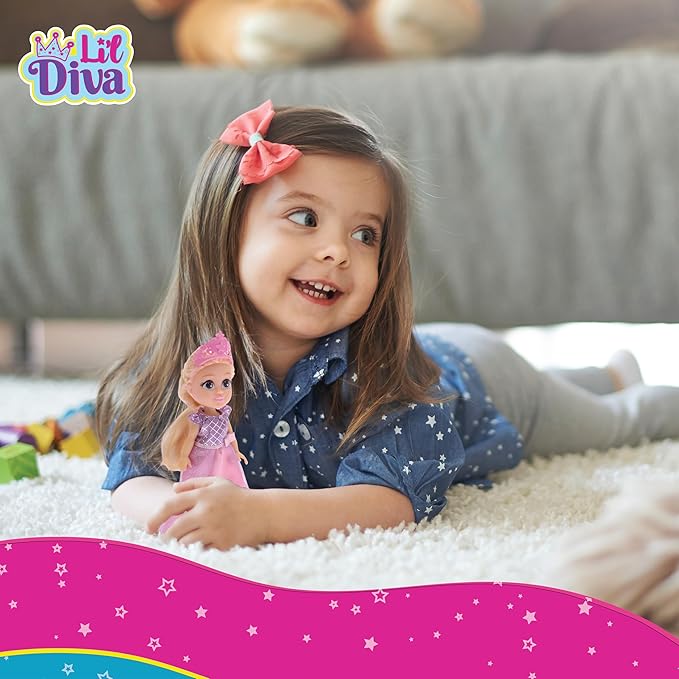 Li'l Diva Princess-Fiona 6" Doll|India’s First Preschool RolePlay Pretend-Play Doll with Accessories|Birthday Gift|Toy Doll for Girls 3+