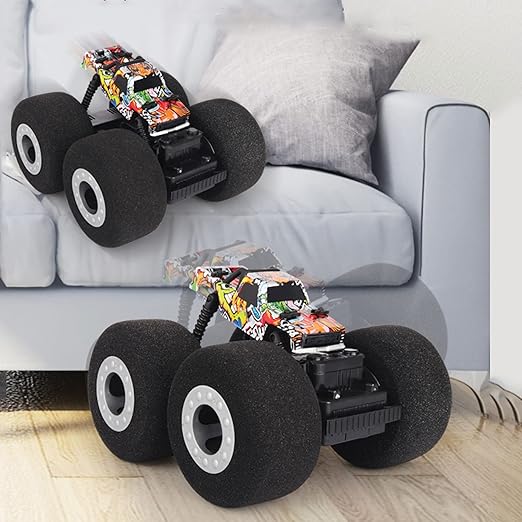 Playzu RC soft wheel racing car driving indoors on a sofa Cocoland Toys