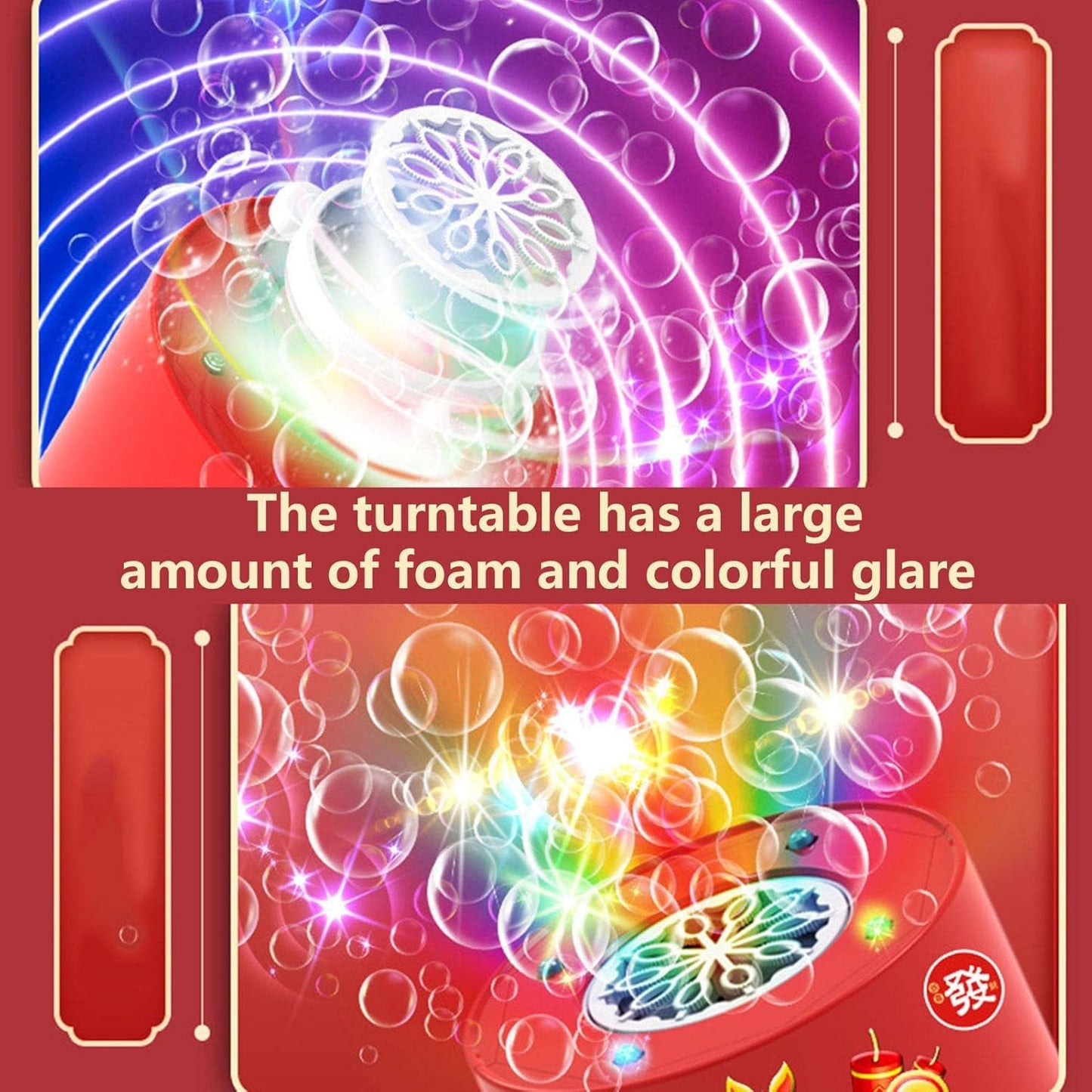 Firework Bubble Machine - 10 Holes Firework Bubble Machine Party Automatic Bubble Machine,Electric Bubbles Machine for Outdoor Activities, Party