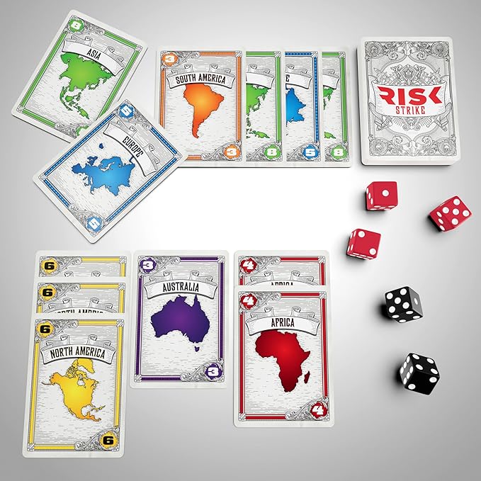 Hasbro Gaming Risk Strike Cards and Dice Game