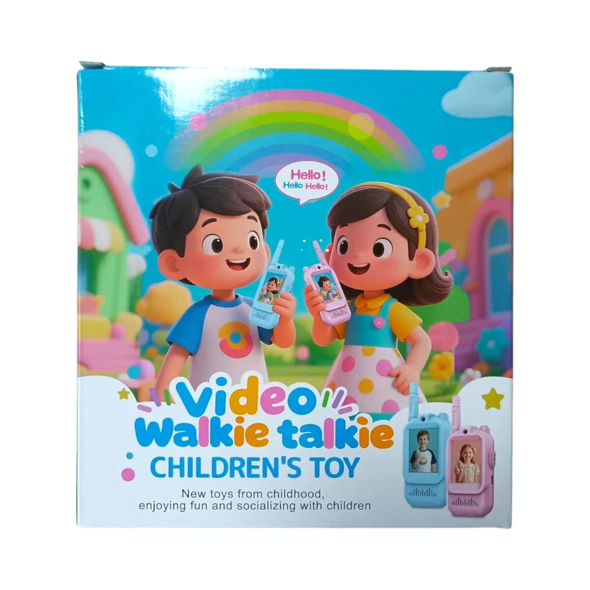 Video Walkie Talkie Amazing 2 Pack with Screen Display, Rechargeable Long Range Radios for Kids