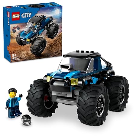 LEGO City Blue Monster Truck Off-Road Toy Playset for Ages 5 Plus 60402