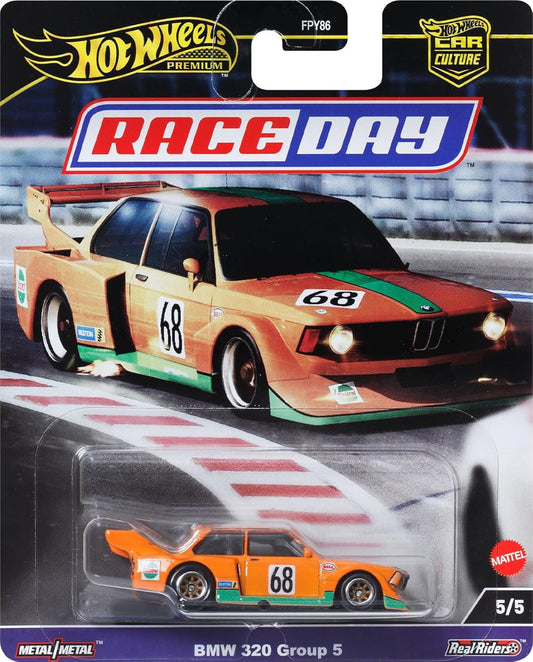 Hotwheels Premium Race Day BMW 320 Group 5 Car Culture (Orange)