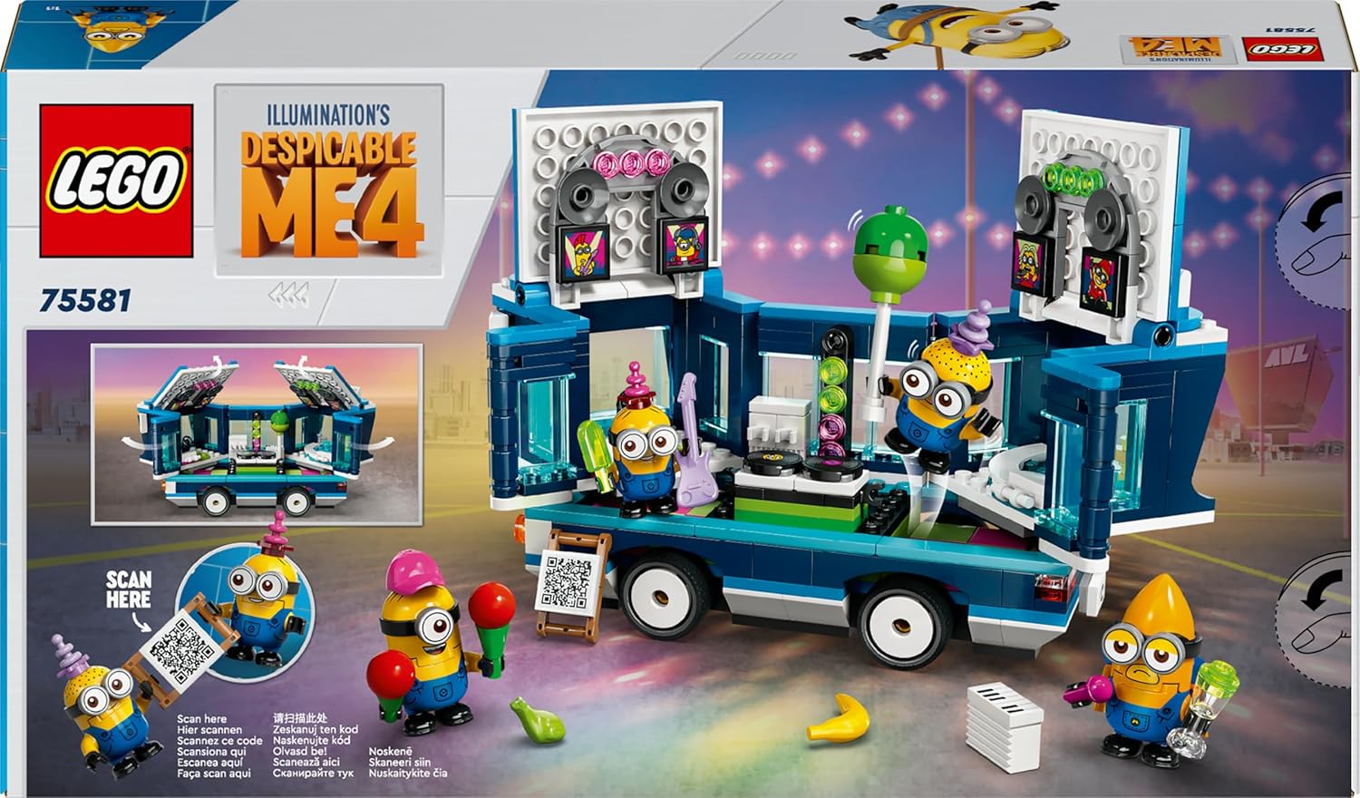 LEGO Despicable Me 4 Minions’ Music Party Bus 75581 Building Blocks Toys for 7+ Gift for Boys and Girls