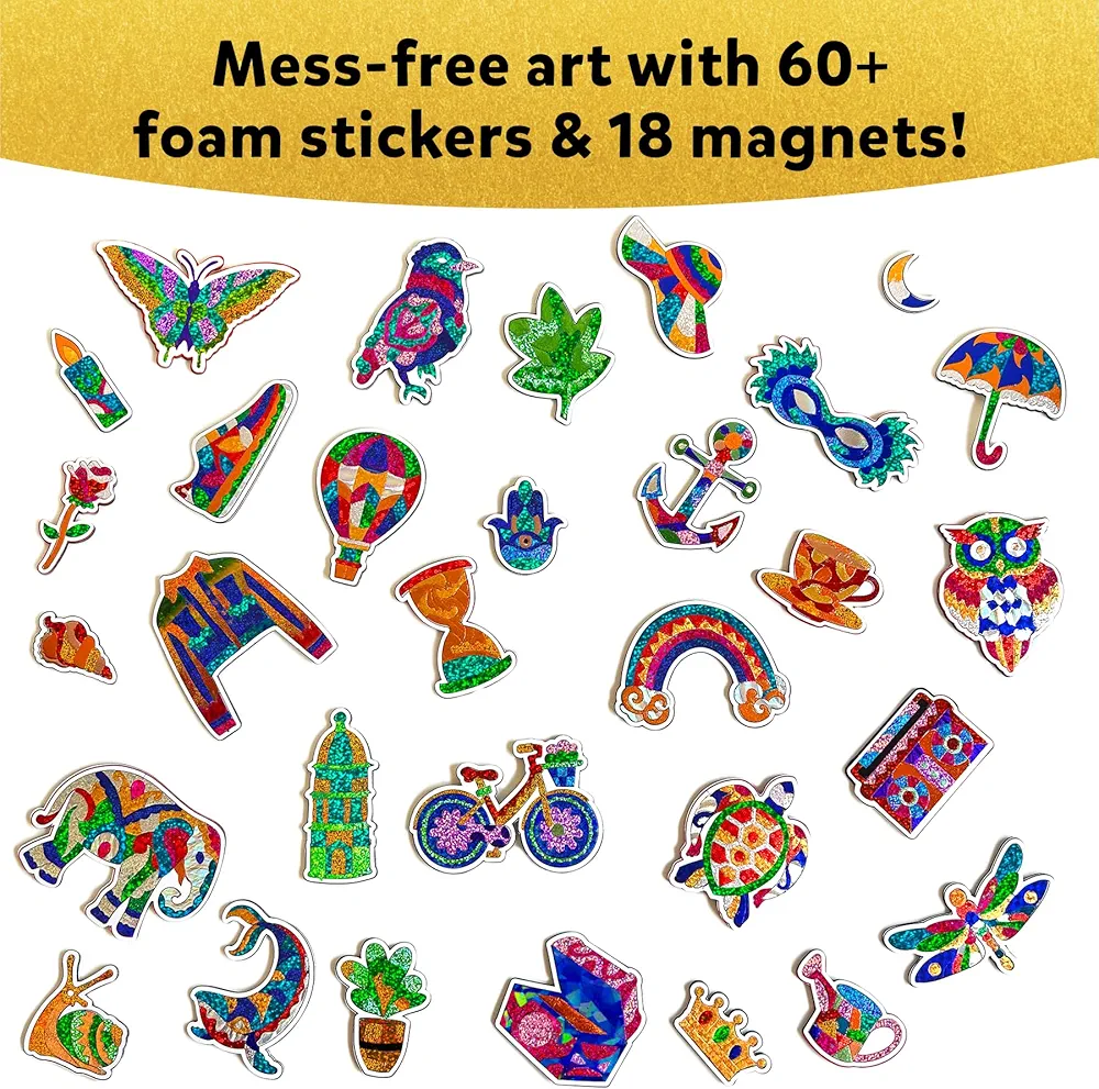 Skillmatics Art & Craft Activity - Foil Fun Pretty Patterns, Magnets & Supplies