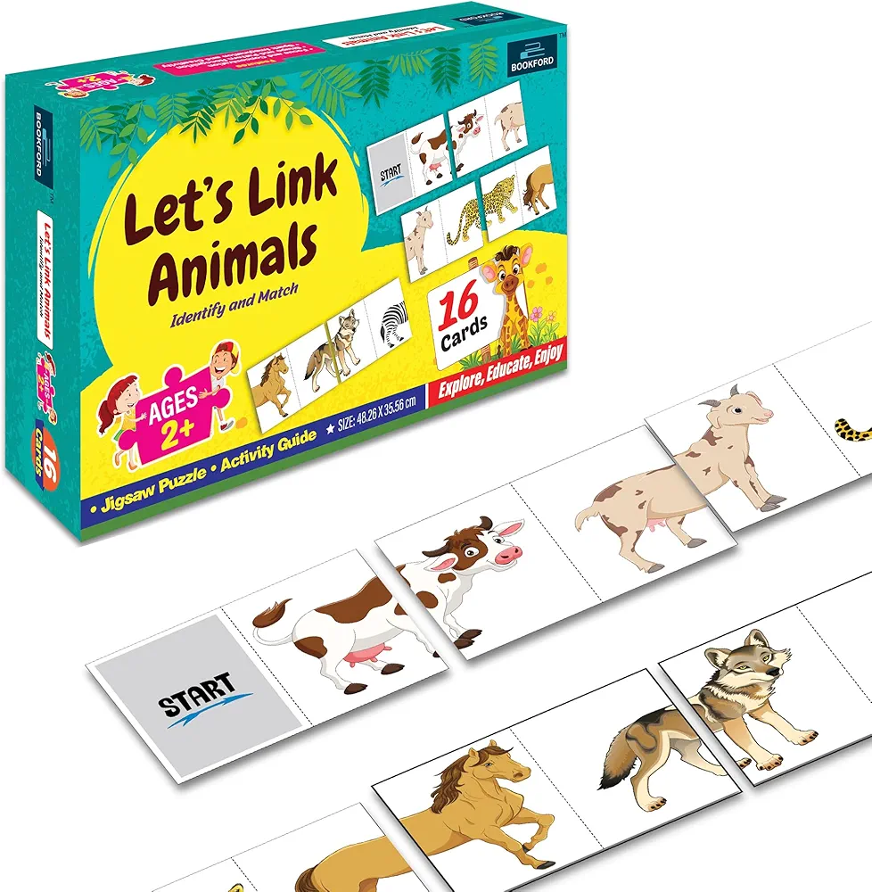 BOOKFORD LET’S Link Animals Card Puzzle