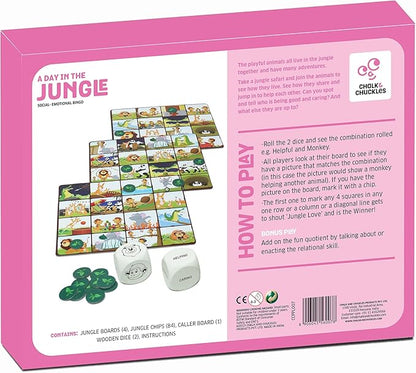 Chalk and Chuckles A Day in The Jungle Picture Bingo Game