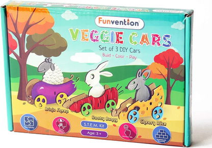 FUNVENTION Set of 3 Veggie Cars