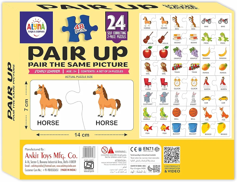 Ankit Toys & Games Pair Up Educational Puzzle