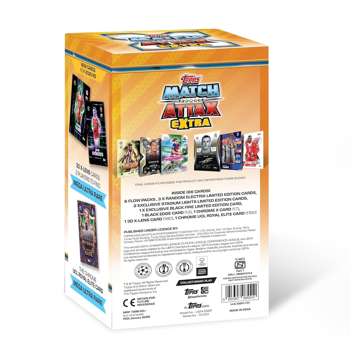 Topps UCC Match Attax Extra 2026 Trading and Collectible Card Game (Super Smart Pack)