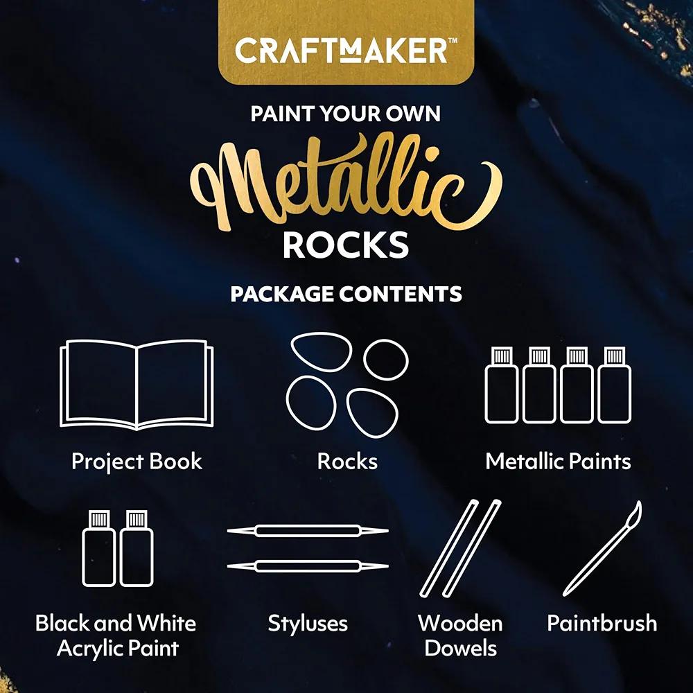 Craft Maker Paint Your Own Metallic Rocks