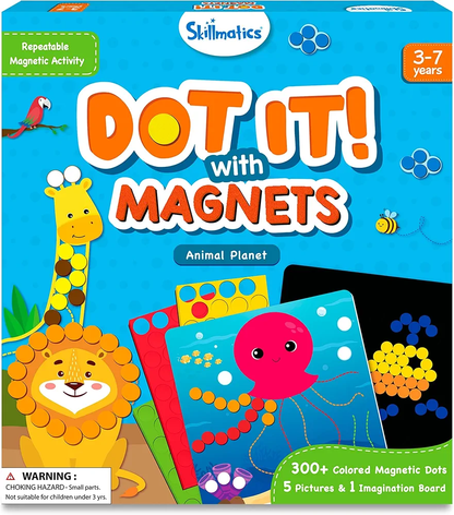 Skillmatics Paper Art Activity - Dot It with Magnets Animals